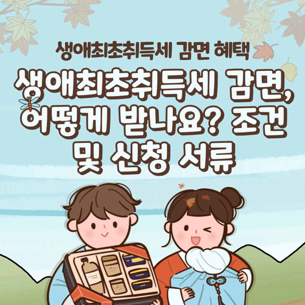 생애최초취득세 감면, 어떻게 받나요? 조건및 신청 서류