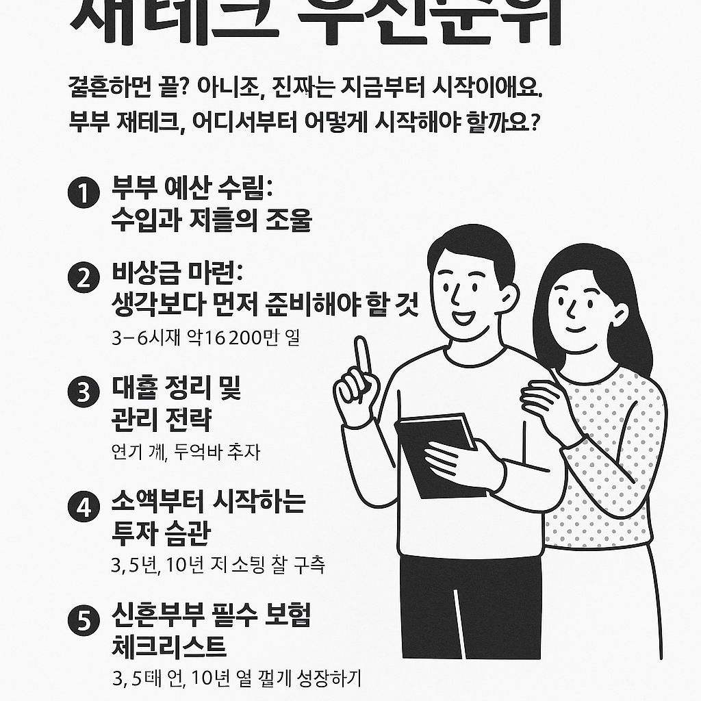 신혼부부가 꼭 알아야 할 신혼부부 재테크 우선순위 2 신혼부부 재테크